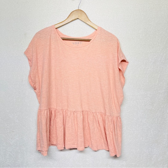 LOFT Tops - Loft ruffle bottom shirt size XL